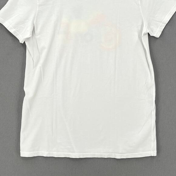 CALIFORNIAN VINTAGE Short Sleeve Crew Neck Tee Womes White Venice Rainbow Shirt - Picture 6 of 13